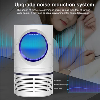 

USB Powered Quiet For Bedroom Removable Box Uv Mosquito Killer Lamp Pest Control Home Office Electric Insect Trap 8LED Desktop
