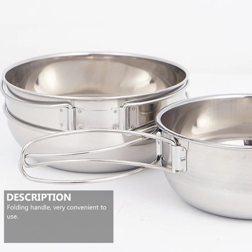 4 шт. мини миска для еды маленькая стальная из Нержавеющей Стали Портативная