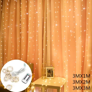 3M Lengte Led Gordijn Garland Op Het Raam Usb String Lights Fairy Festoen Afstandsbediening Kerst Decoratie Kerstverlichting 3M Lengte Led Gordijn Garland Op Het Raam Usb String Lights Fairy Festoen Afstandsbediening Kerst Decoratie Kerstverlichting