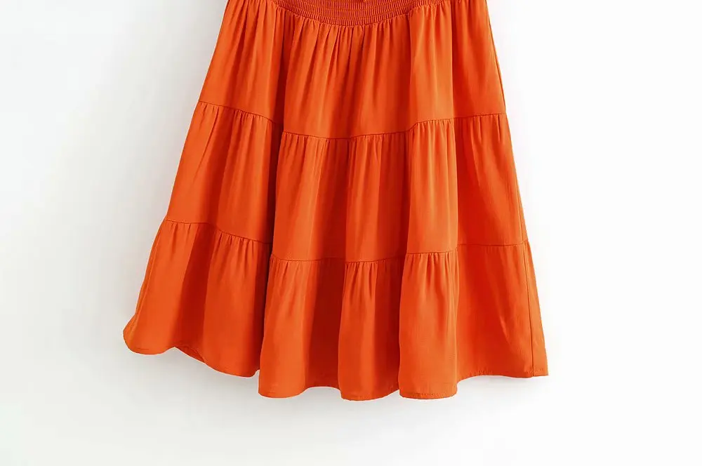 Solid Elegant Woman Mini Dress Square Collar Puff Sleeve Vintage Chic Vestidos Summer Casual High Waist Ladies Short Dress