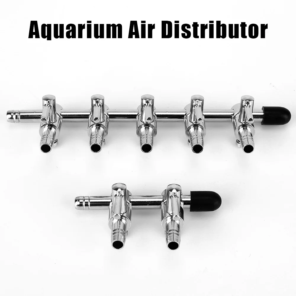 2/5 Way Fish Tank Air Pump Flow Splitter Distributor Aquarium Air