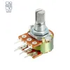 5PCS/Lot 1K 5K 10K 50K 100K 500K 1M Ohm 15mm Shaft Variable Resistors Dual Linear 6 Pin Rotary Carbon Film Taper Potentiometer ► Photo 3/5