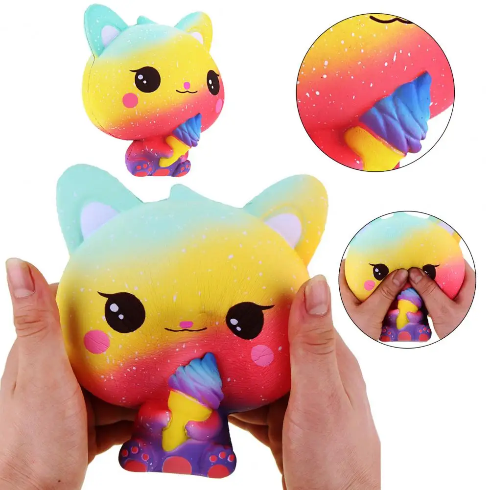 Kawaii Cat Squeeze Toys Squishi Toy Gradient Color Animal Squishi Slow Rising Stress Relief for Kids Adults squishy toys anti stress toy release pressure toy decompression toy stress relieving toy fidget toys sensory toys