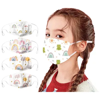 

Children Mask Breathable Printed Valve Haze Pollution Protection Filter 5PCS Mouth Cover washable masque Mascarill Masks