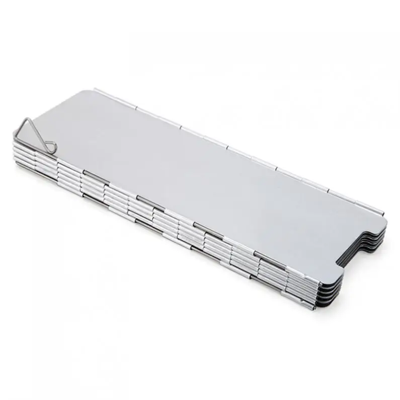 10 Пластин Складной Открытый Кемпинг складные алюминиевые пластины барбекю Плита Ветер щит