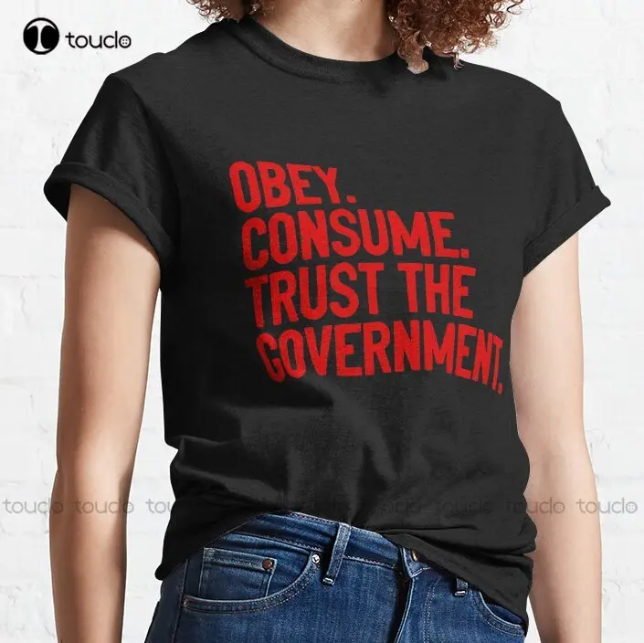 Классическая хлопковая футболка с надписью New Obey's Heat Trust | Мужская одежда