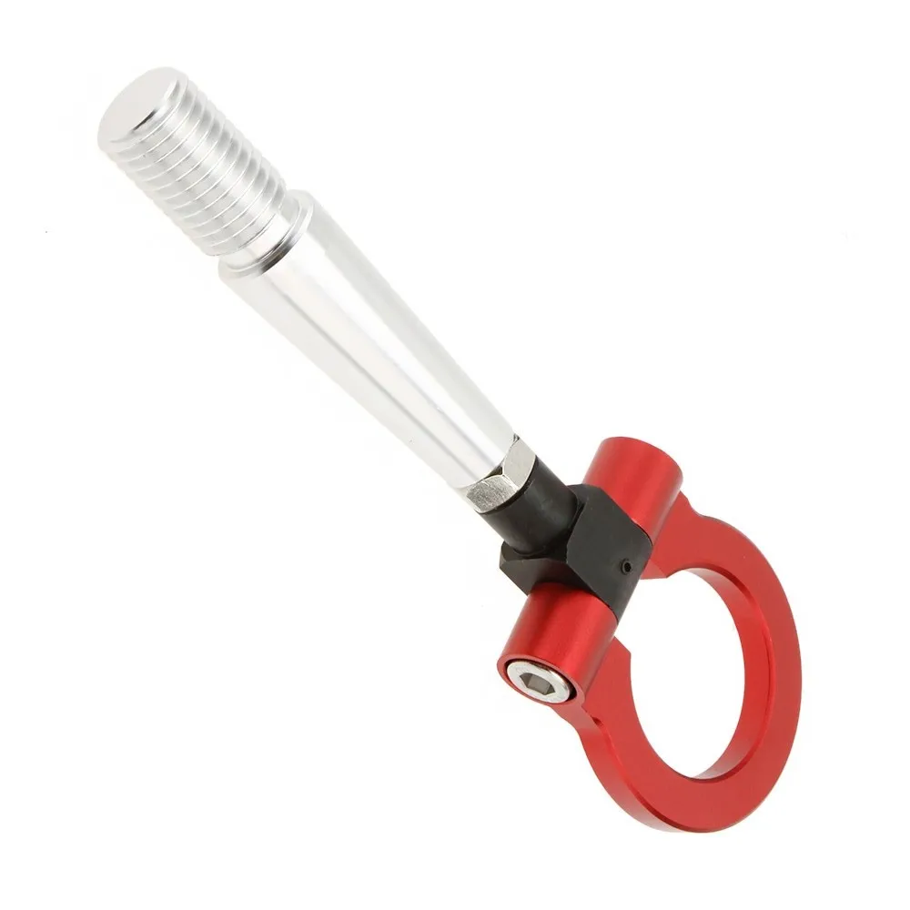 Red JDM Folding Screw On Type Front / Rear Tow Hook For Japanese Racing