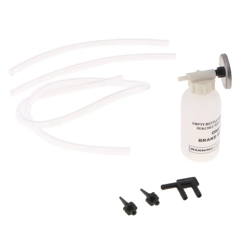 One Man Brake Bleeding Kit Bleeder 3 Adaptors Hose Brakes Fluid Bleeder Car