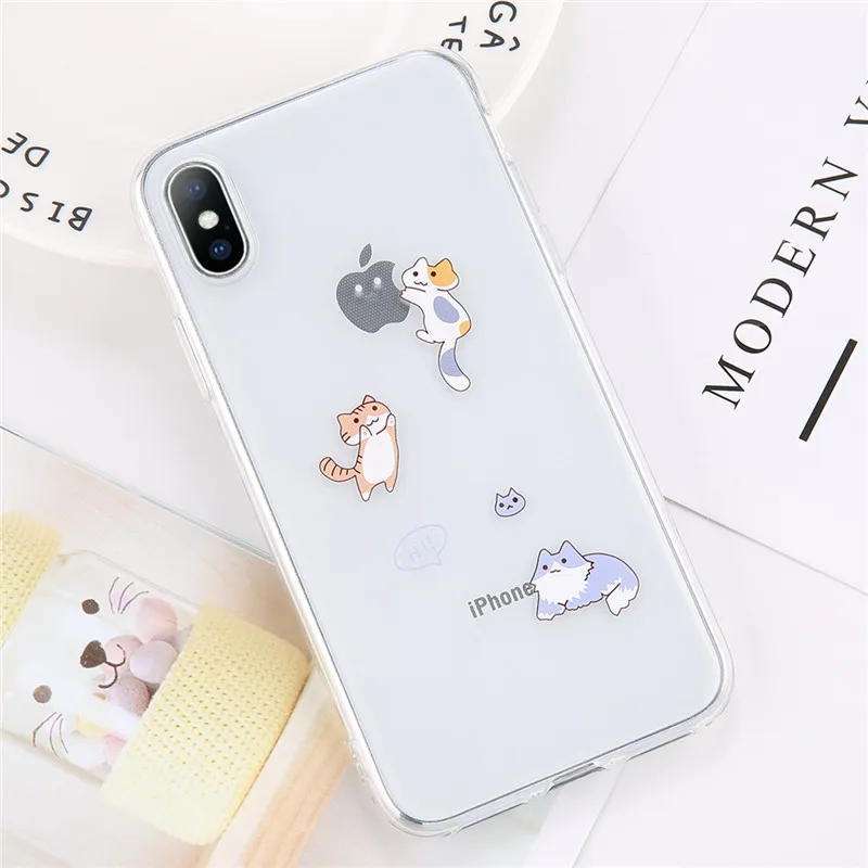 SJ2646 USLION прозрачный мультяшный чехол для телефона iPhone 11 Pro Max 6 6s 7 8 Plus XS Max XR милый медведь динозавр мягкий чехол для iPhone X - Цвет: SJ2646