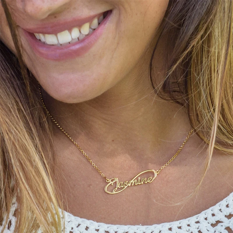 Name Necklace for Women Stainless Steel 