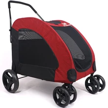 Большая коляска для собак, складная для переноски собак, для путешествий, переносная тележка для собак, прогулочная Тележка для покупок, внутреннее сиденье, 64*80*64 см, питомник Parm
