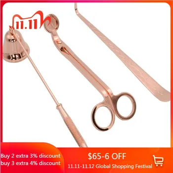 

Aromatherapy wax care tool Three-piece candle extinguisher wick trimmer bulk candle accessory set moldes making de velas