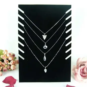 

8-position necklace display stand Trendy Necklace Chain Bracelet Display Holder Stand Velvet Board Jewelry Shelf Rack jewelry or