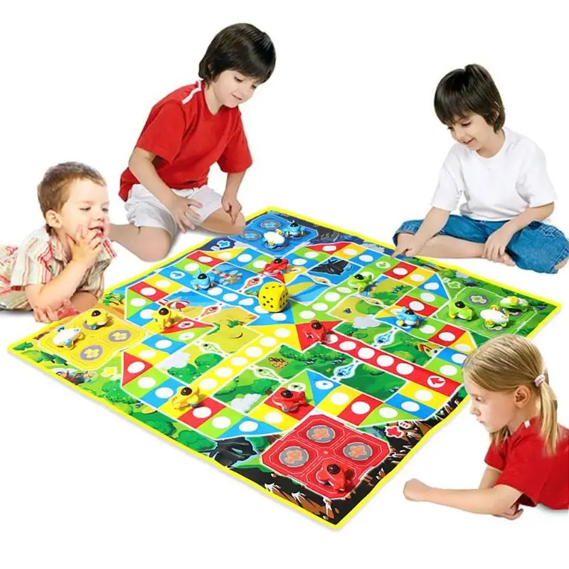 

Practical Party Tabletop Games Funny Toys Excellent Quality Non-fading 3D Flight Chess Game Play Mat Decompression Toy Xmas Gift