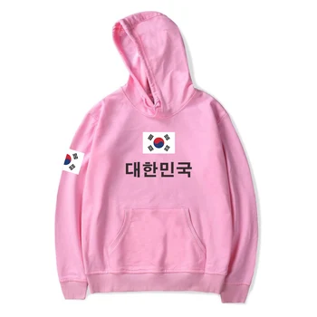 

Clothes Pullover Hoodies South Korea National Flag Sweatshirt Korean Fashion Fleece Casual Full Print Regular Loose Kpop Cloth