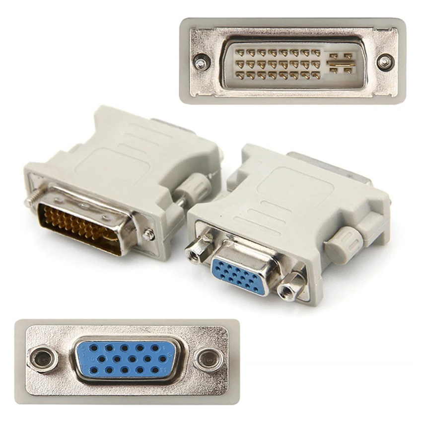 Оптовая продажа 100 шт./лот адаптер DVI 24 + 1 / 5 штекер VGA Женский стандартной