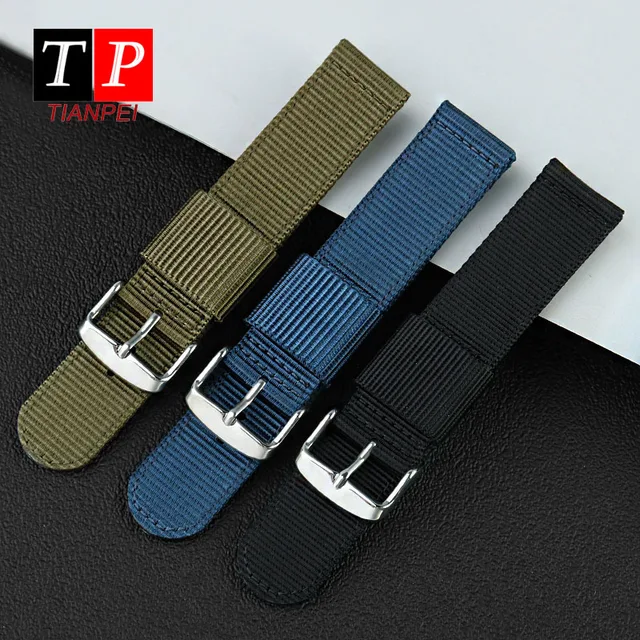 Nylon Watch Strap for BRISTON DW Timex 18/20/22/24mm Thickened Canvas Bracelet Sports Waterproof Replace Watch Band Comfortable