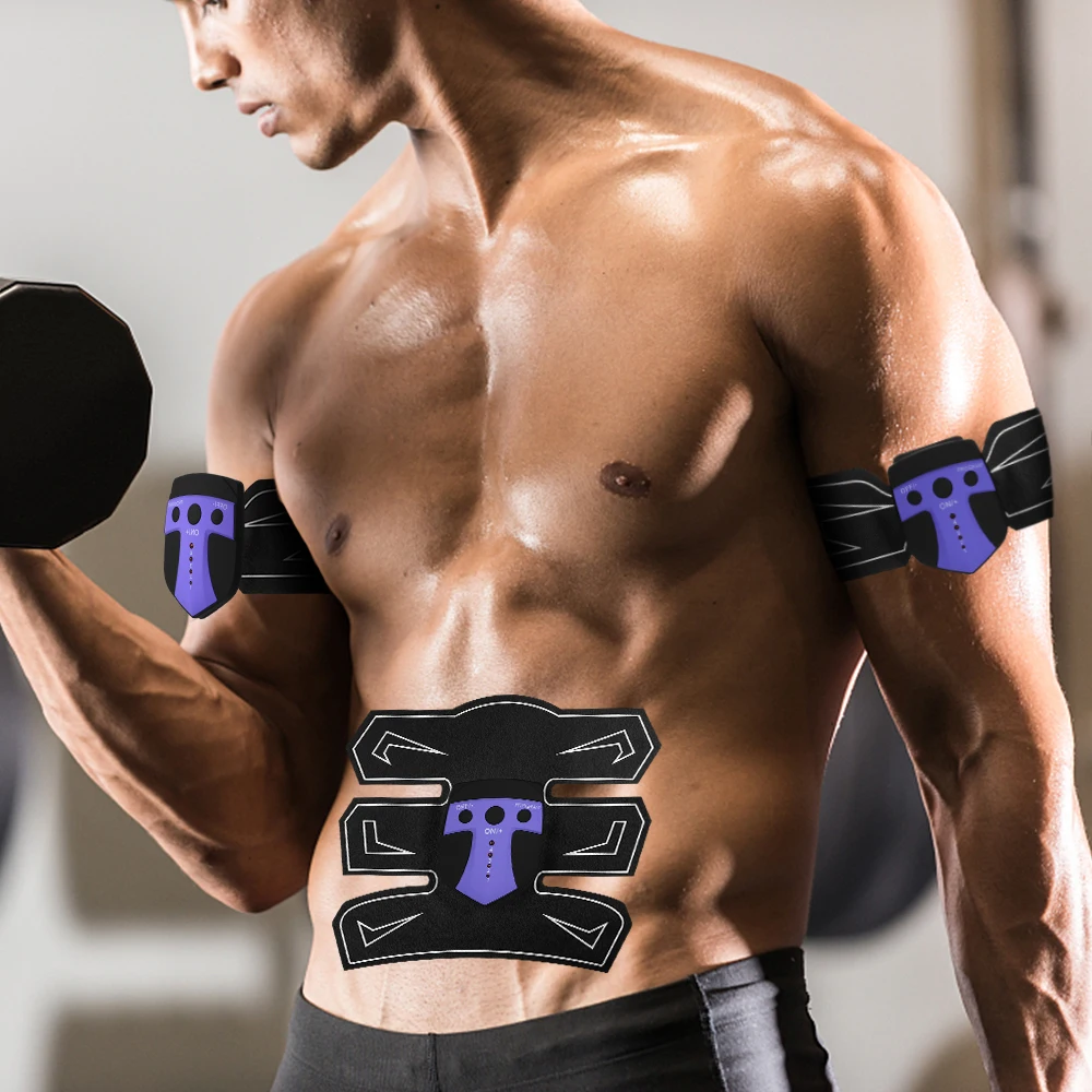 Abdominal Muscle Trainer Smart Muscle Stimulator Building Fitness ABS Arm Leg Pad Fitness Body Massager Slimming EMS Stimulation