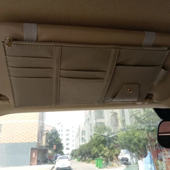 

Auto Sun Visor Storage Pouch Car Organizer Sunglasses Holder Card Organizer Ticket Pocket