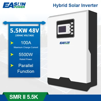Inversor solar de 5,5 kw, 500Vdc, entrada PV, 230V, 48V, 100a, MPPT, cargador Solar de 5500W, inversor híbrido de onda sinusoidal pura con WiFI y Bluetooth 1