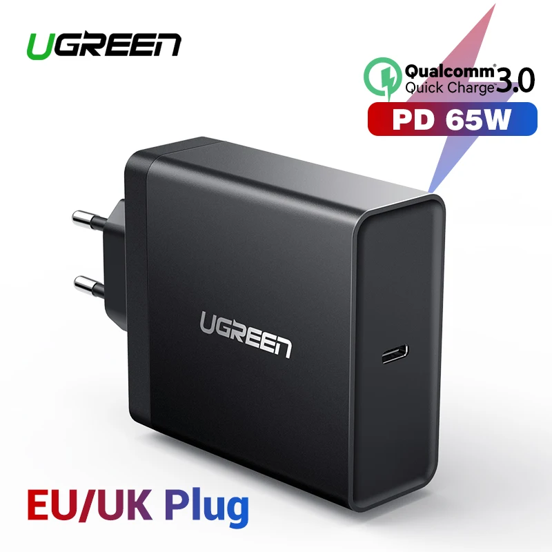 Ugreen PD 65 Вт Зарядное устройство USB type C зарядное устройство для Apple MacBook воздушный iPad Pro samsung ASUS acer планшет зарядное устройство для nintendo Switch