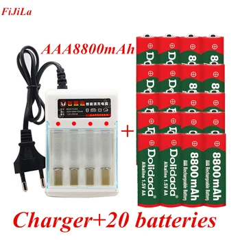 

AAA 1.5V 8800 mah rechargeable battery AAA 1.5 V 8800 mah Rechargeable Alcalinas drummey +1pcs 4-cell battery charger