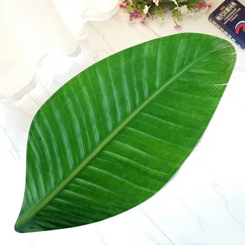 

Printed Flannel Green Leaf Carpet Foot Pad Indoor Rubber Water Absorption Non-slip Door Mat Home Hallway Living Bedroom Decorat