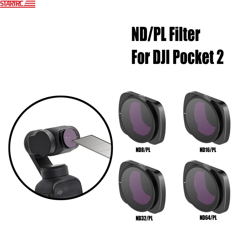 

STARTRC Handheld PTZ camera Filter Set NDPL Camera Lens ND8PL/ND16PL/ND32PL/ND64 PL Professional Filter For DJI Pocket 2