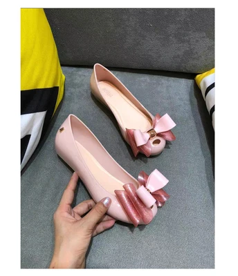 Melissa Микки АСМ женские сандалии на плоской подошве без каблука женские туфли сандалии летние туфли на плоской подошве; женские туфли с закрытым носком сандалей на низком каблуке для Для женщин - Цвет: pink