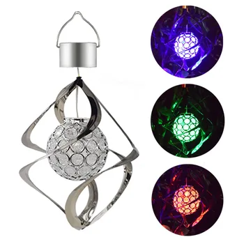 

Outdoor Led Spinner Home Decor Hanging Light Yard Garden Craft Patio Color Changing 3D Wind Chime Lamp Solar Powered Lawn