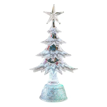 

Tabletop Mini Christmas Tree with LED Lights Artificial Pine Tree for DIY Halloween Christmas Ornaments Decorations LBS