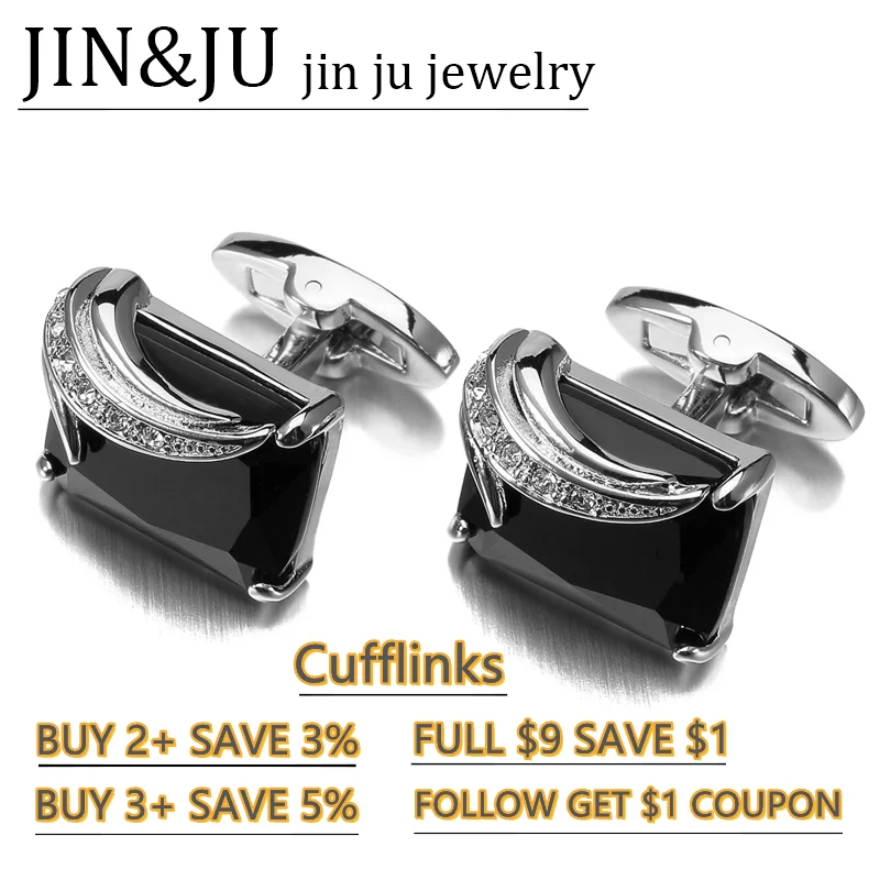 

JIN&JU Cufflinks For Men Jewelry Wedding Buttons Accessories Gemelos Camisa Botones Spinki Do Mankietów пуговицы Bijoux Homme