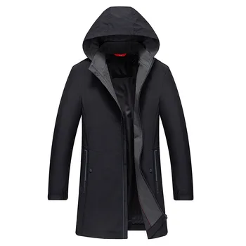 

Big Size Medium Length Money Jacket Shirt Men's Windbreaker Plus Fat plus Men's Wear Fat Fat Man Coat Autumn Clothes