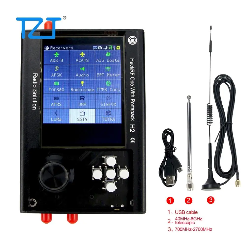 3.2inch PortaPack H2 HackRF 5pcs Antennas  Data
