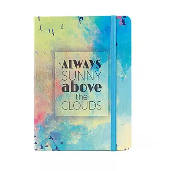 

14.5x10.5cm Hard Bound Rubber Band No Ink Pigment Infiltration Notebook Color Random