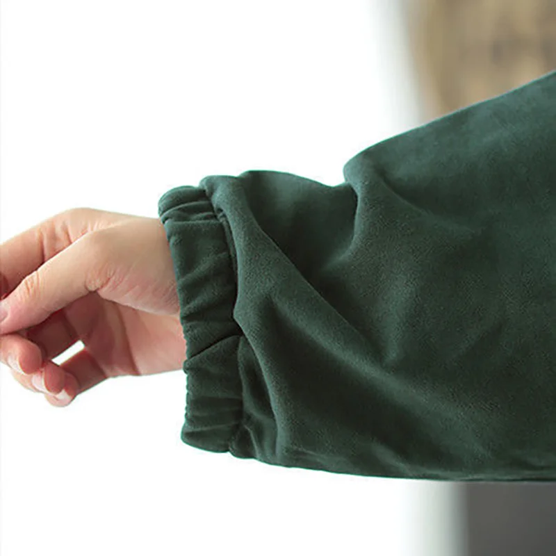 New Hoodie Women's Size Tops Autum Fashion Splicing Stand Collar Embroidery Chinese Style Sweatshirt Shirts Woman