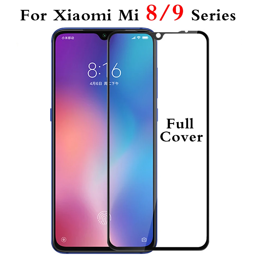 Полное покрытие из закаленного стекла на Xia mi 8 Lite 8lite Защита экрана для Xiaomi 9 se 9t Pro