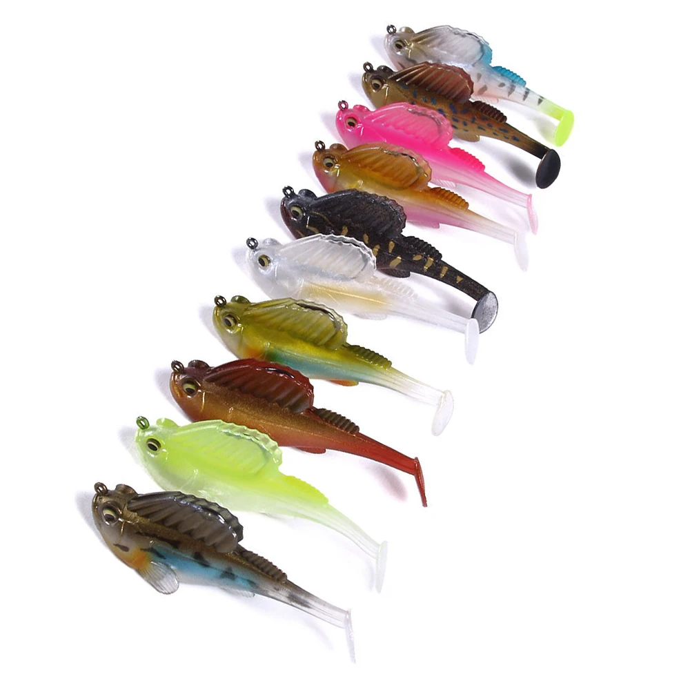 7cm 14g Yuzi Dark Sleeper Soft Body Swimbait Deep Running Paddle Tail