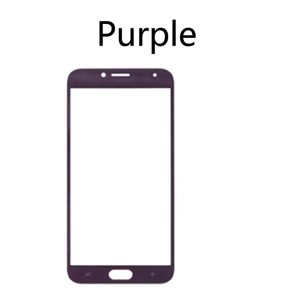 Purple 10 шт \ Лот для samsung Galaxy J4 J400 J400F J400F/DS J400G/DS J400G SM-J400F переднее внешнее стекло Замена объектива сенсорного экрана 5,5" - Цвет: Purple