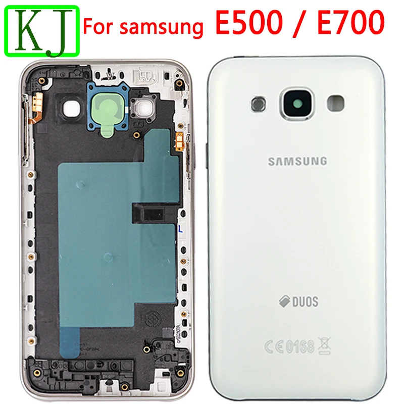 Полный Корпус для samsung Galaxy Grand DUOS E5 E500 E7 E700 средняя пила рамы Задняя крышка батареи средняя часть корпуса