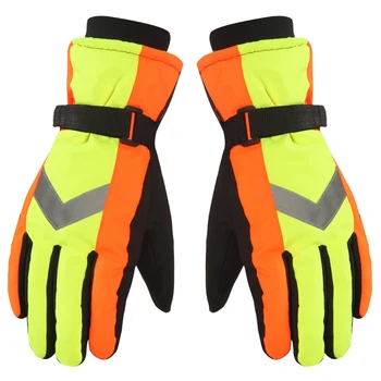 

Men Women Cycling Sports Waterproof Winter Gloves Adjustable Keep Warm Reflective Protective Snow Thicken Working Anti Slip Ski