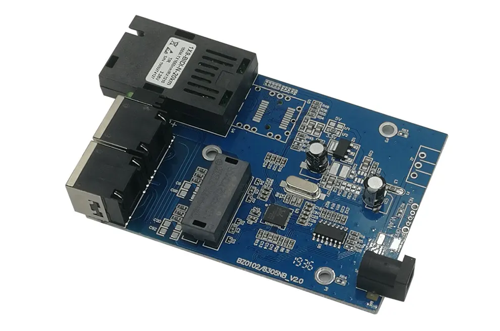 2 RJ45 1 SC 10/100M быстрый Ethernet коммутатор 20 км волоконно-оптический медиаконвертер одномодовый волоконный порт печатной платы 10 штук