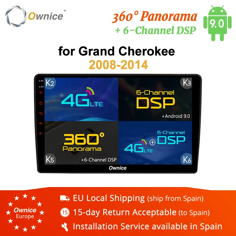 Ownice K1 K2 K3 K5 K6 Octa Core 2 din Авто Радио Android 8 1 Автомобильный DVD плеер для Jeep Grand Cherokee 2008-2014
