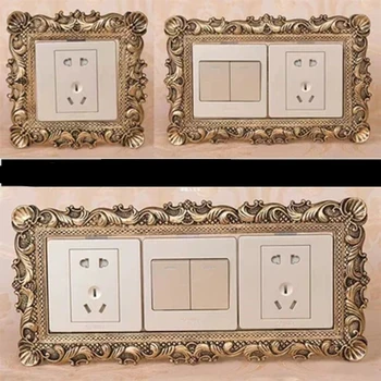 

Luxury Gold Resin Switch Protective Sleeve Gold Elephant Switch Decorative Sticker Creative Socket Lamp Switch Nordic Decor