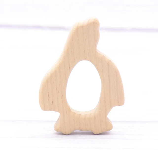 1pcs Baby Animal Natural Beech Teething Wooden Teether Rodent Flowers Clouds Tiny Rod   Pendant For Pacifier Chain  Products A27