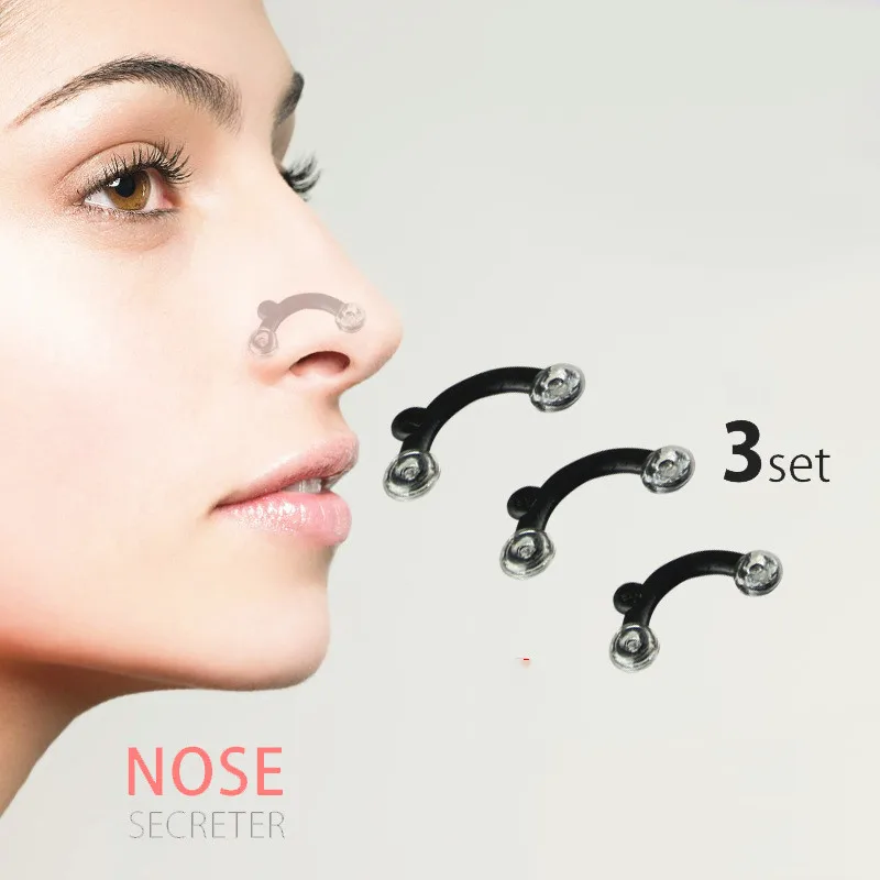 

6PCS/Set 3 Sizes Beauty Nose Up Lifting Bridge Shaper Massage Tool No Pain Nose Shaping Clip Clipper Women Girl Massager