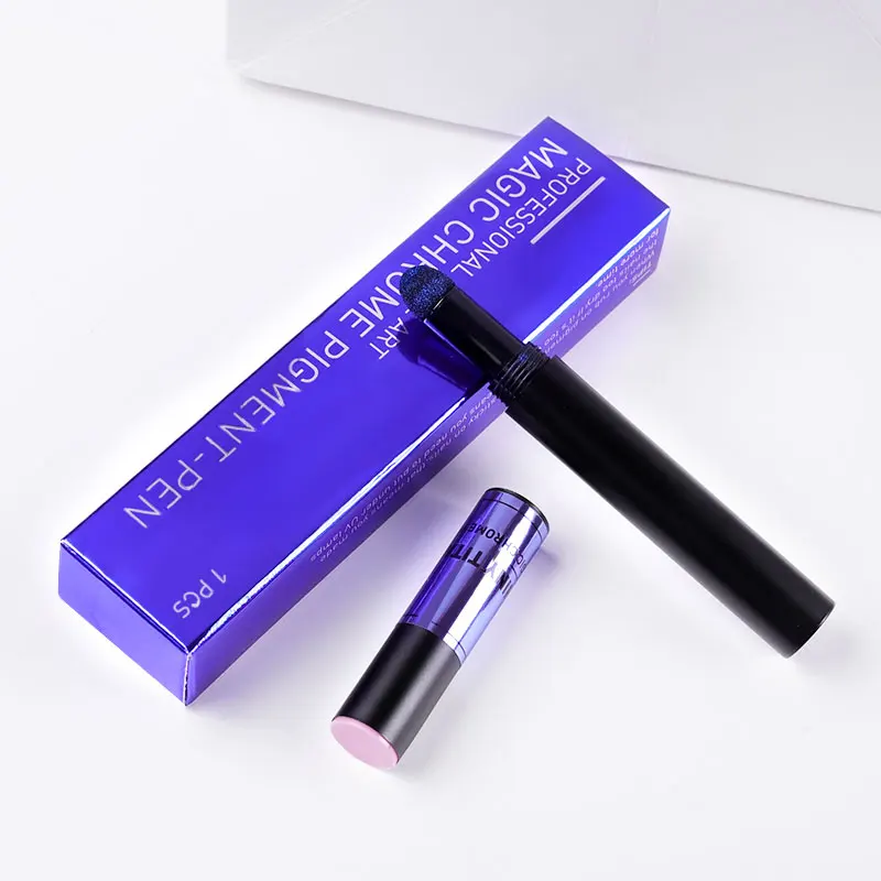Magic Mirror Nail Powder Cushion Pen 1pcs Holographic Laser Nail Art Glitter Solid Chrome Pigments UV Gel Manicure Accessories