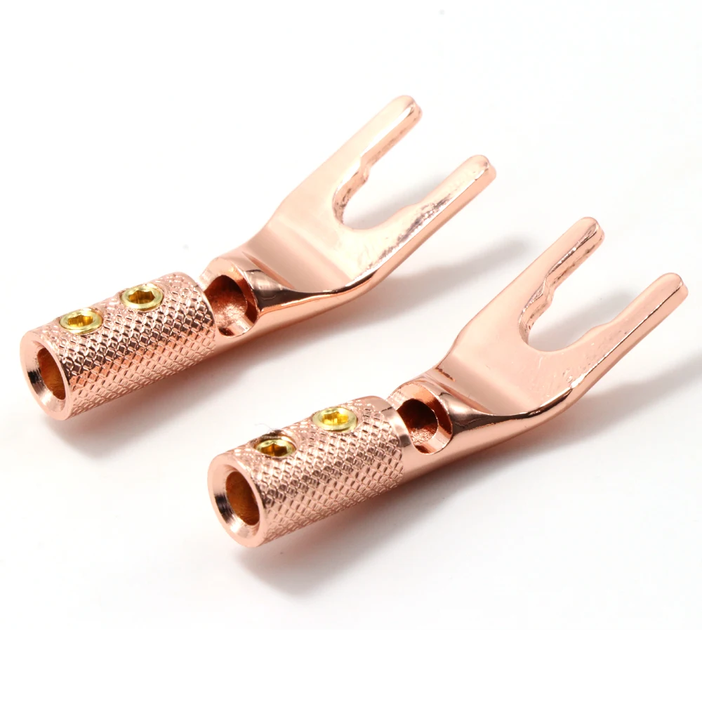 Broca de Áudio de Alto Terminais de Cobre Conectores de pá Conector de Cabo de Alto-falante de Áudio de Alta Desempenho Peças Puro Plugue Fidelidade 8 - Image 5