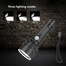 

Flashlight LED Rechargeable USB Charging Lamp Torch Handheld with Powerful Lights Outdoor for Fishing Hunting Camping