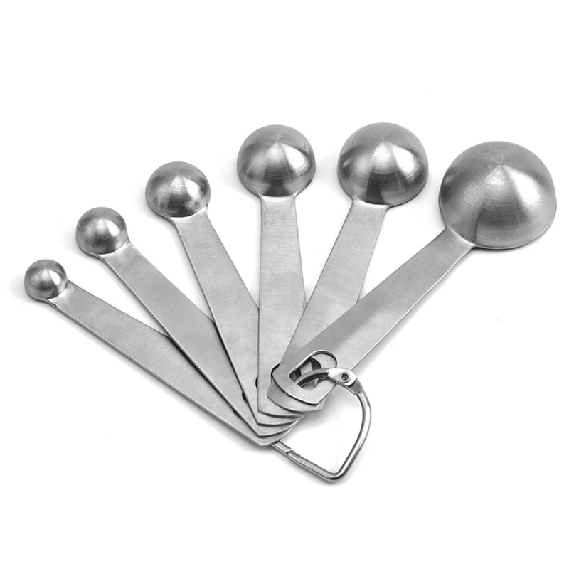 6/8/9pcs Measuring Spoons Stainless Steel Seasoning Coffee Tea Measure Scoop with Scale Ruler Bakery Tool